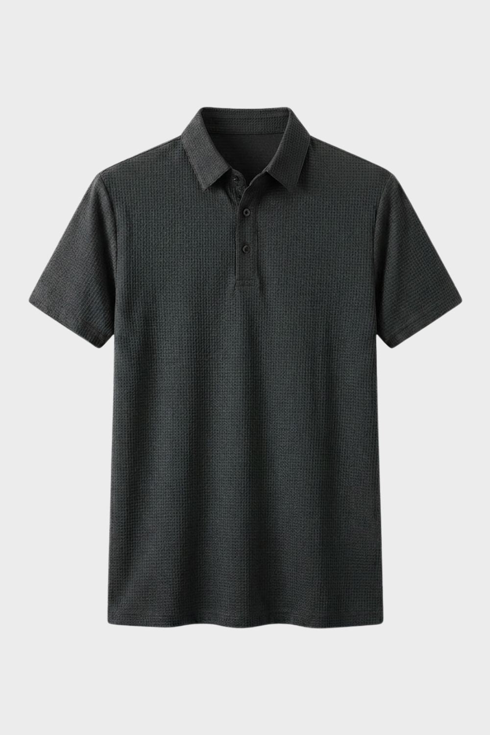 Men's Short Sleeve Polo Shirt with Button Placket