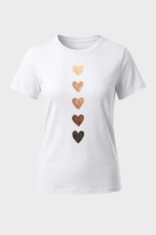 Women's Graphic T-Shirt | Heart Print