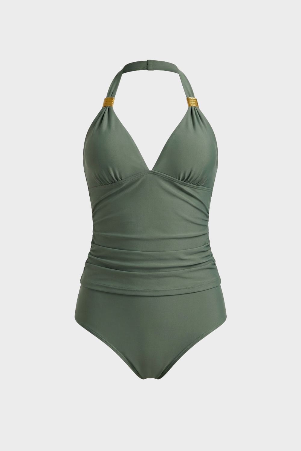 Women's Halter One-Piece Swimsuit | Ring Detail
