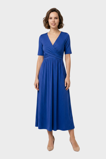 Women's Wrap Midi Dress | V-Neck