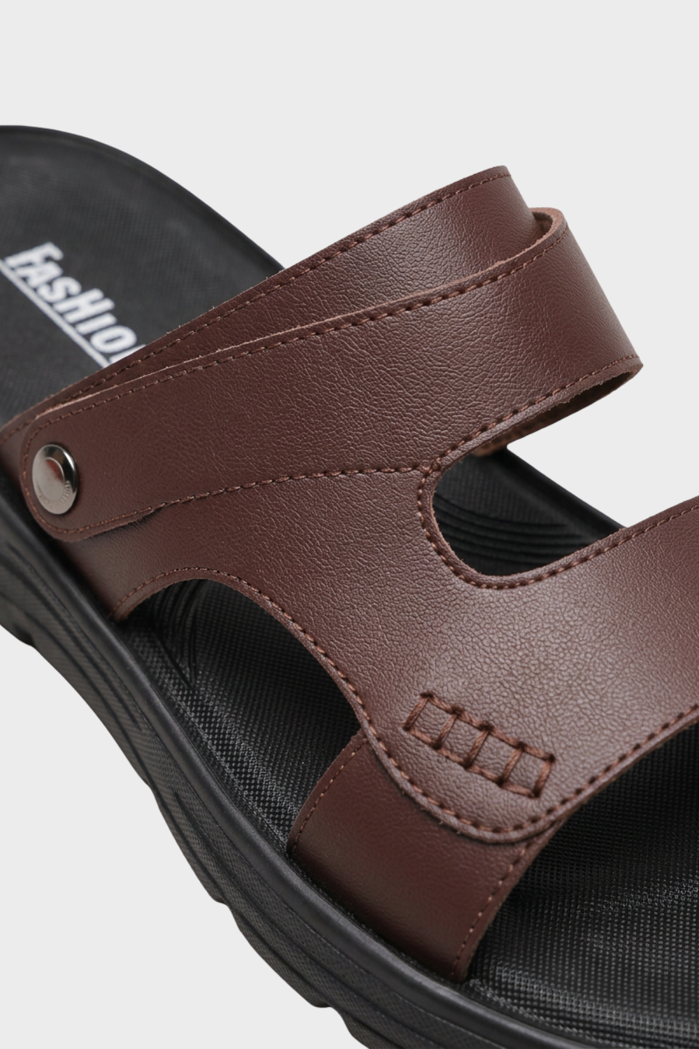 Men's Leather Sandals with Adjustable Strap