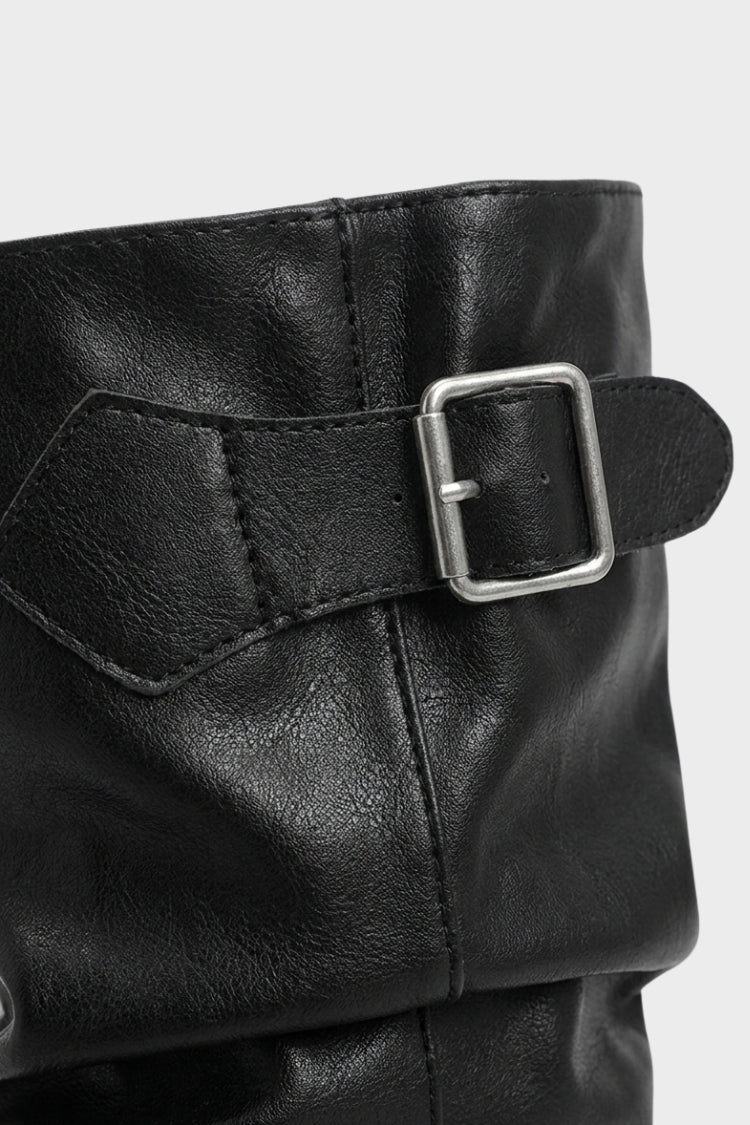 Women's Slouch Boots | Buckle Strap