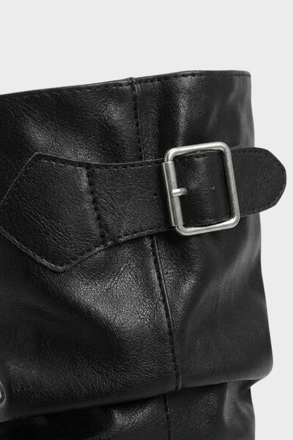 Women's Slouch Boots | Buckle Strap