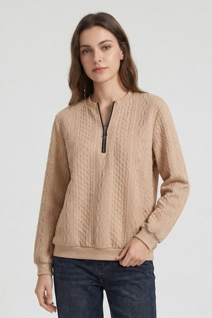 Women's Quarter-Zip Sweatshirt | Ribbed