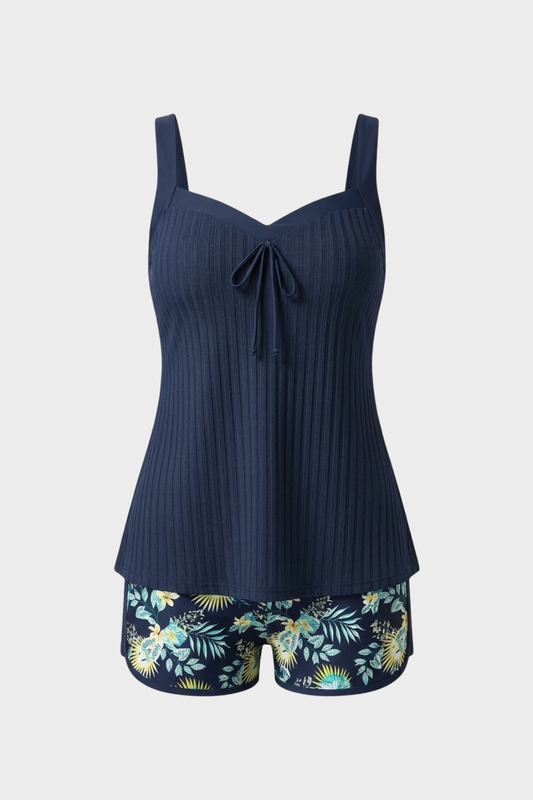 Women's Tankini Swimsuit with Shorts | Bow Front