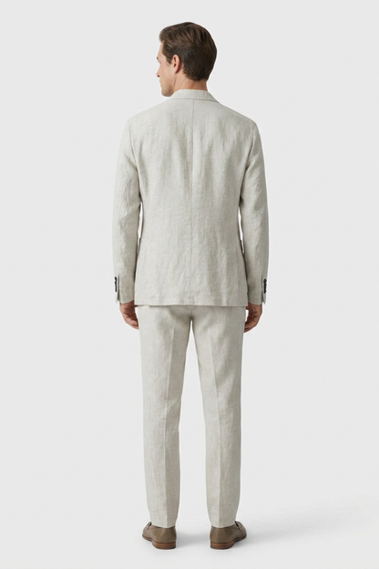 Men's Linen Suit with Jacket and Trousers