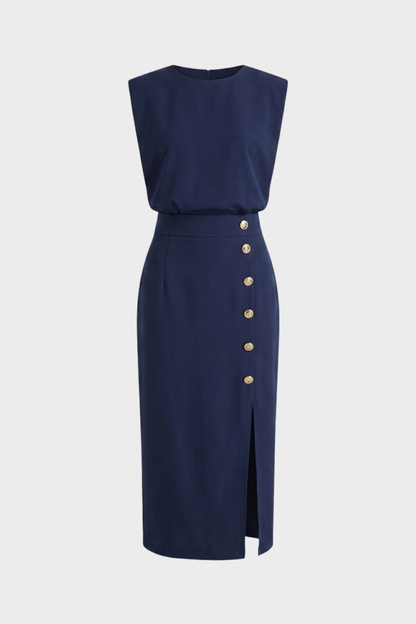 Women's Fitted Midi | Button Slit