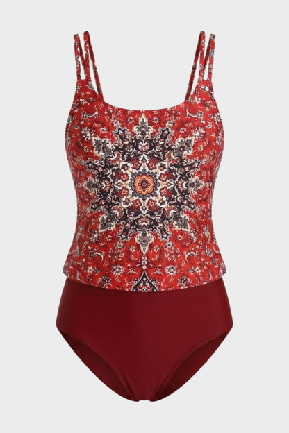 Women's Tankini Swimsuit | Boho Print
