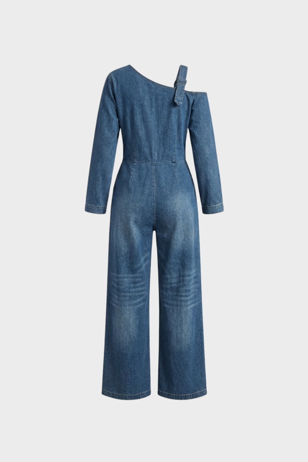 Women's Denim Jumpsuit | Cold Shoulder