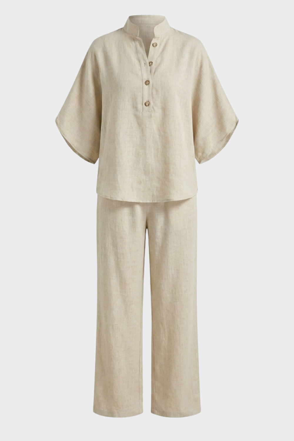 Women's Linen-Look Co-Ord | Wide-Leg