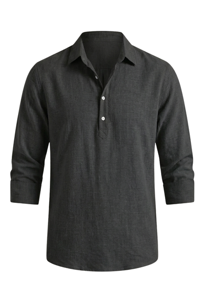 Men's Long Sleeve Shirt with Kent Collar