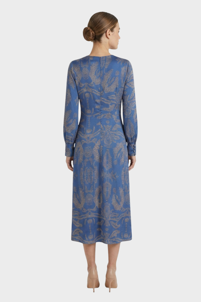 Midi Dress for Women in Wrap Style with V-Neck