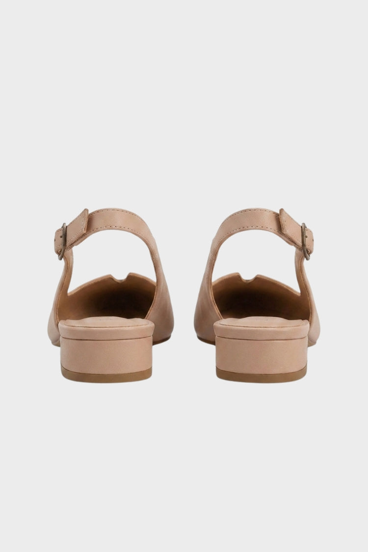 Women's Slingback Flats | Contrast Cap Toe