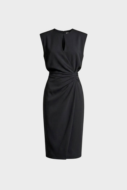 Women's Ruched Pencil Midi | Keyhole