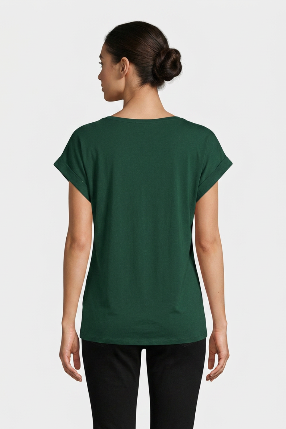Women's T-Shirt with V-Neck and Short Sleeves