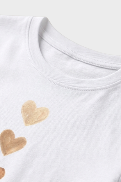 Women's Graphic T-Shirt | Heart Print