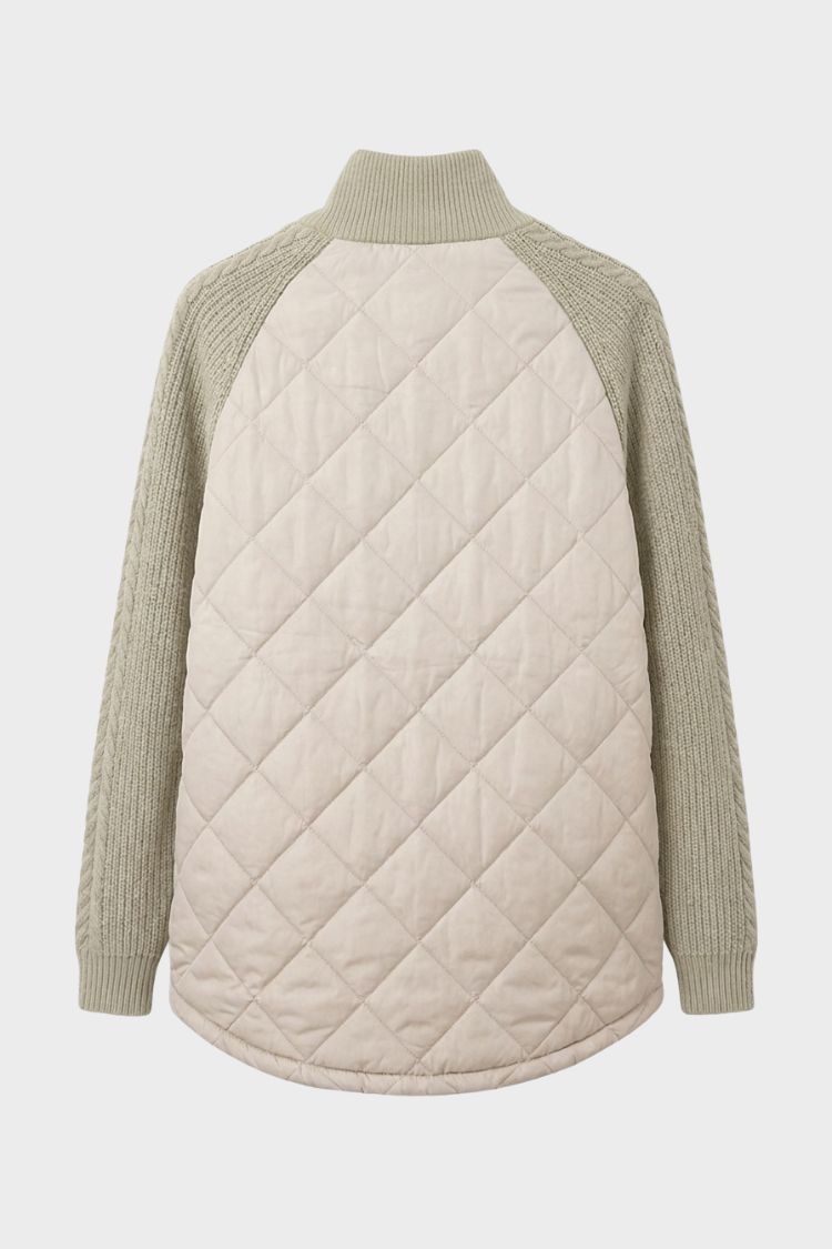 Women's Quilted Jacket | Ribbed Collar