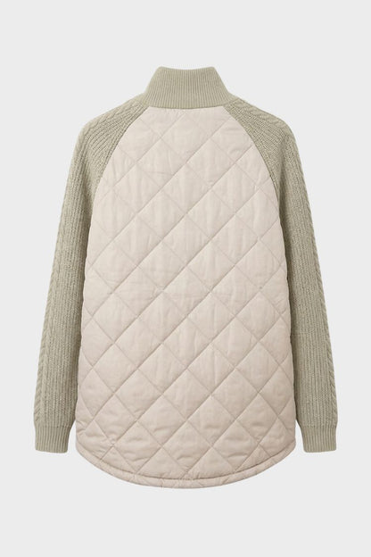 Women's Quilted Jacket | Ribbed Collar