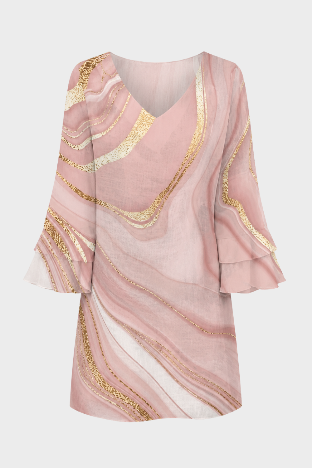 Women's Flare-Sleeve Mini | V-Neck