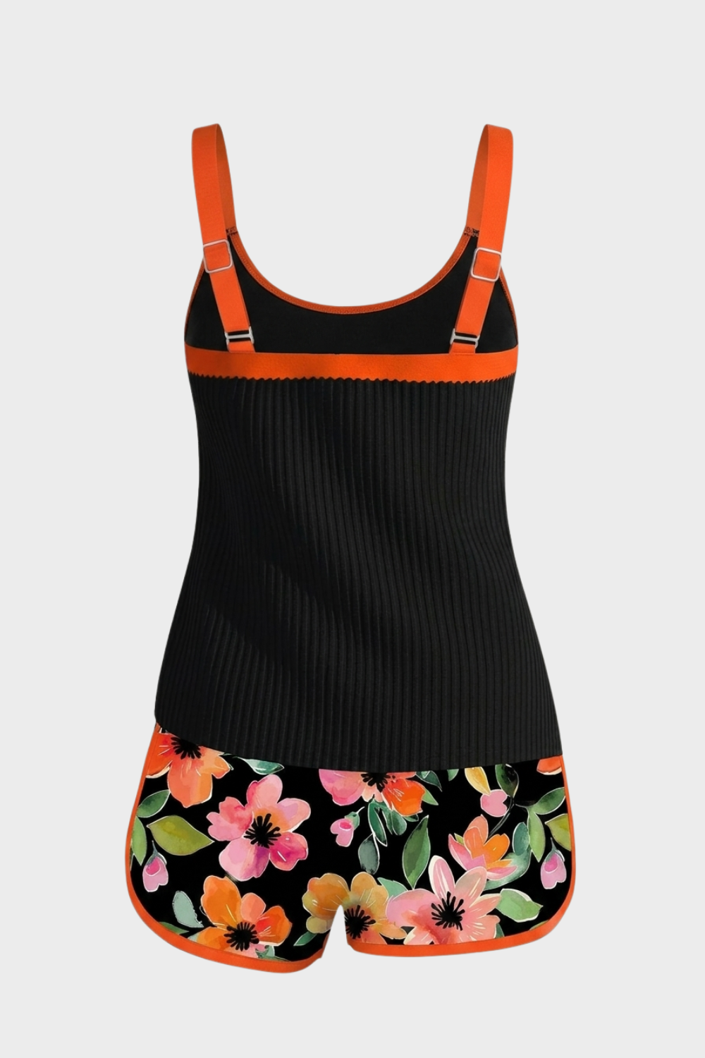 Women's Floral Tankini Swimsuit | Contrast Trim
