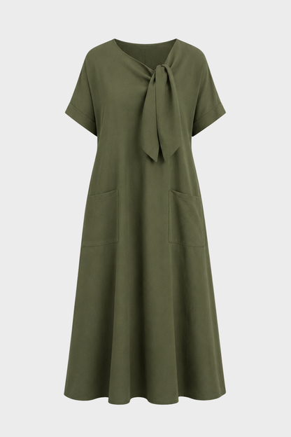 Women's Linen-Look Midi Dress | Knot