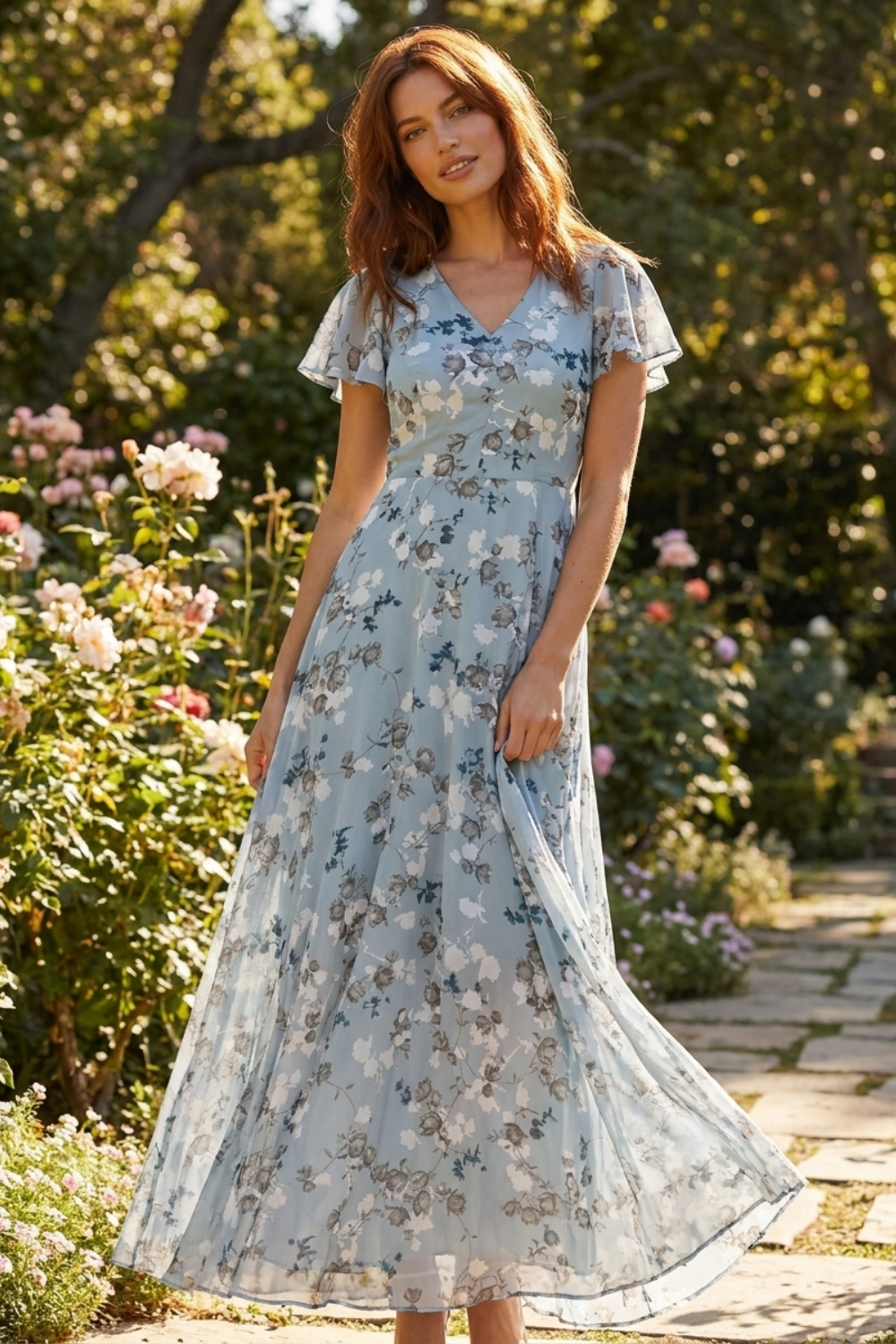 Women's Floral Wedding Maxi | Flutter