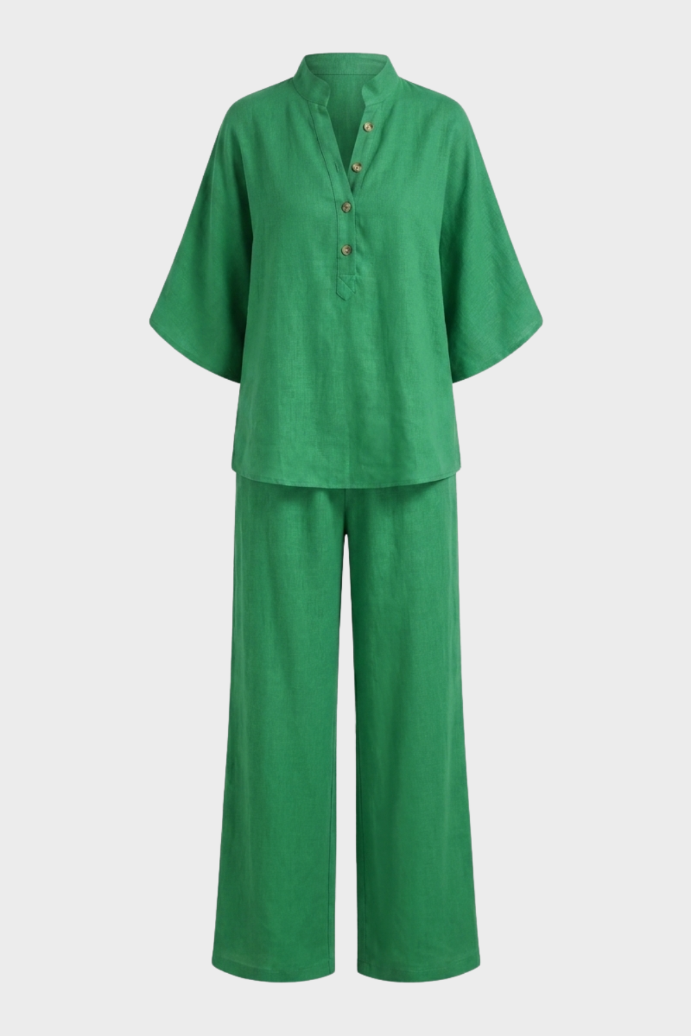 Women's Linen-Look Co-Ord | Wide-Leg