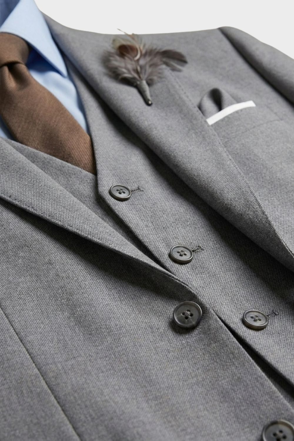 Men's Suit with Waistcoat Single-Breasted Classic Cut