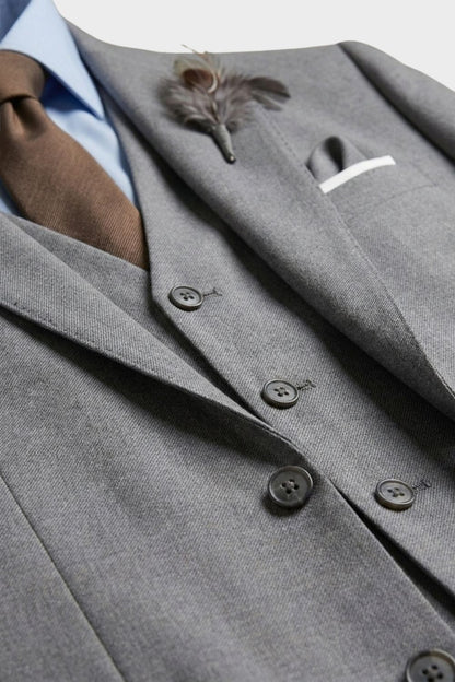 Men's Suit with Waistcoat Single-Breasted Classic Cut