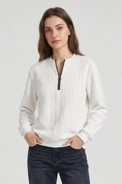 Women's Quarter-Zip Sweatshirt | Ribbed
