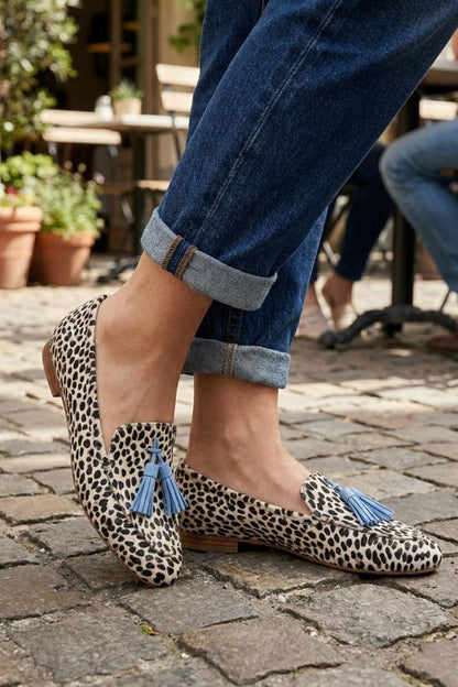 Women's Almond Toe Loafers | Tassel Trim