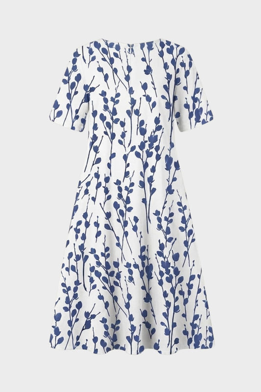 Women's Floral Linen Midi | Pockets