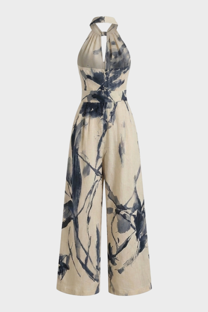 Women's Printed Jumpsuit | Halter Neck
