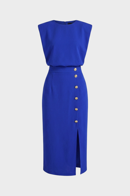 Women's Fitted Midi | Button Slit