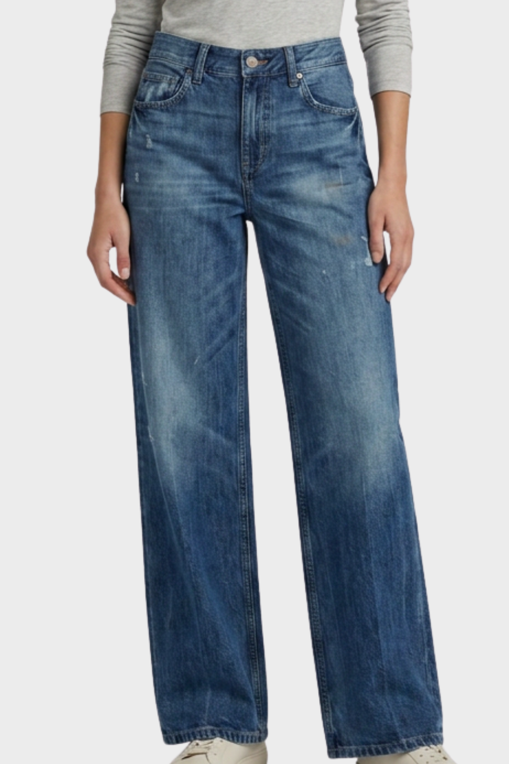 Women's Wide Leg Jeans with Used Look