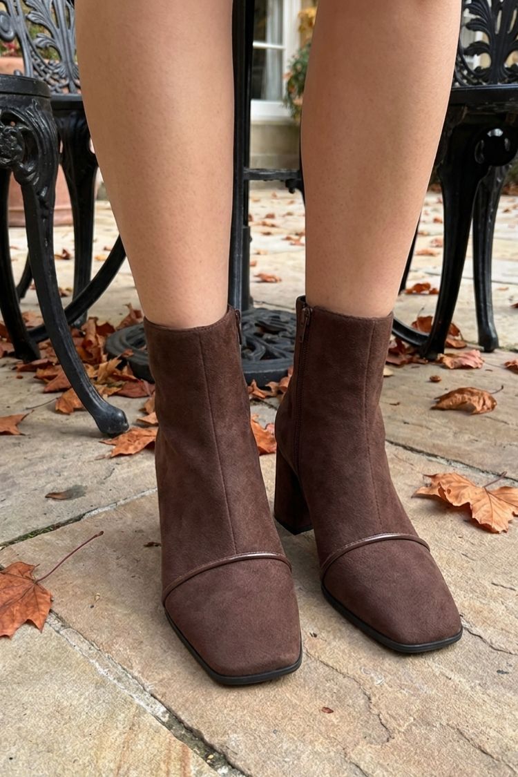 Women's Square Ankle Boots | Block Heel