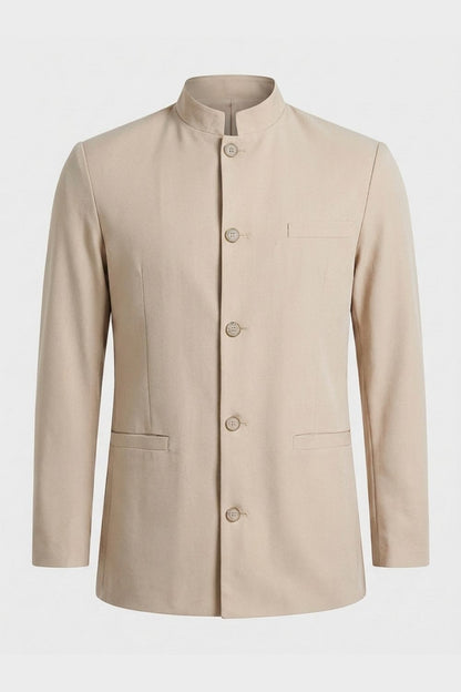 Men's Nehru Collar Blazer | Tailored Fit
