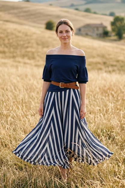 Women's Boho Skirt Set | Off-Shoulder