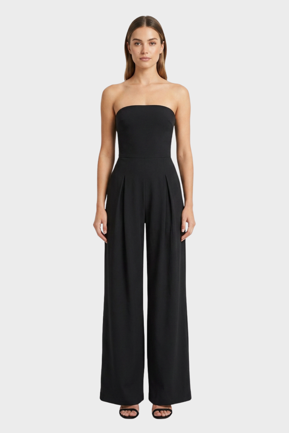 Women's Bandeau Jumpsuit with Wide Legs