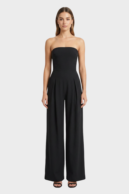 Women's Bandeau Jumpsuit with Wide Legs