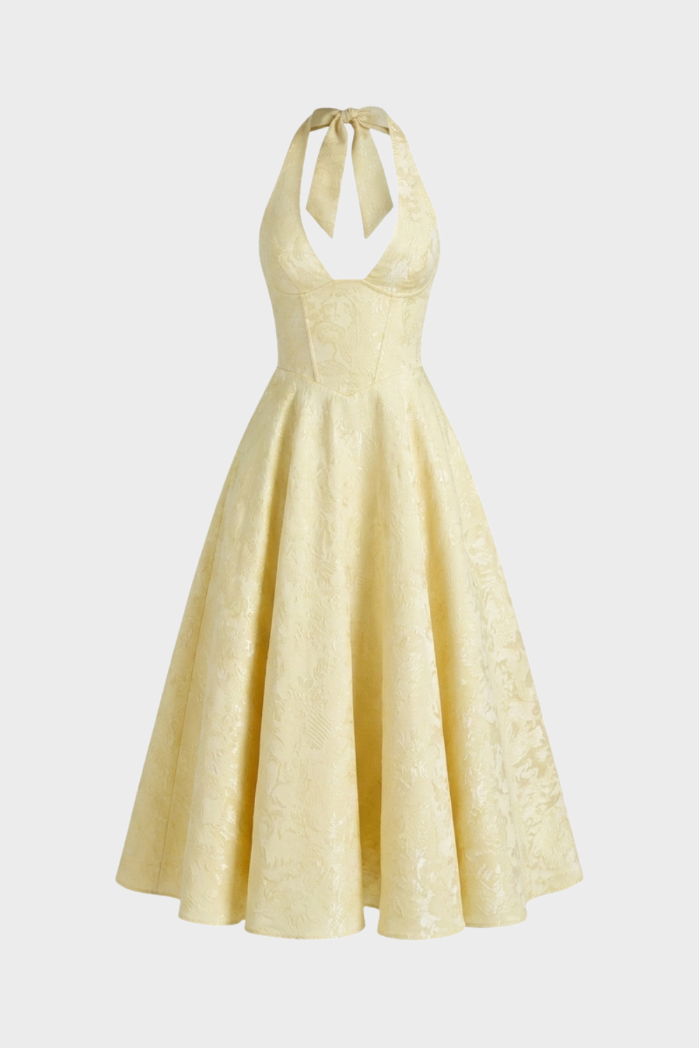 Women's Halter Midi Dress | Full Skirt