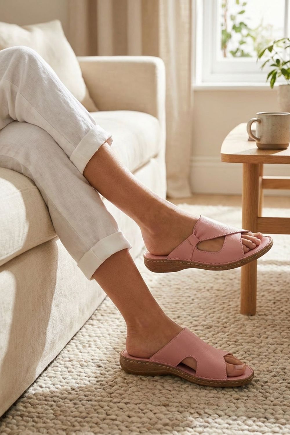 Women's Sandals Slippers with Cross Straps