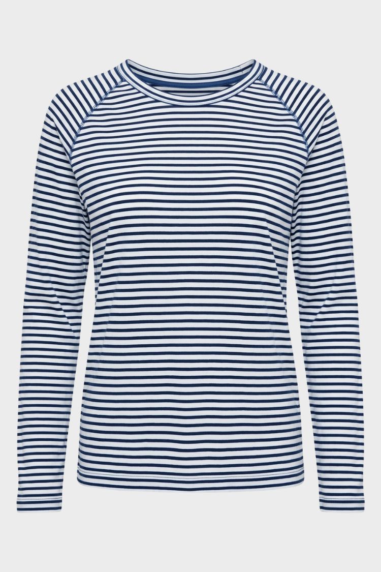 Women's Striped Long-Sleeve Shirt | Raglan