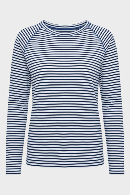 Women's Striped Long-Sleeve Shirt | Raglan