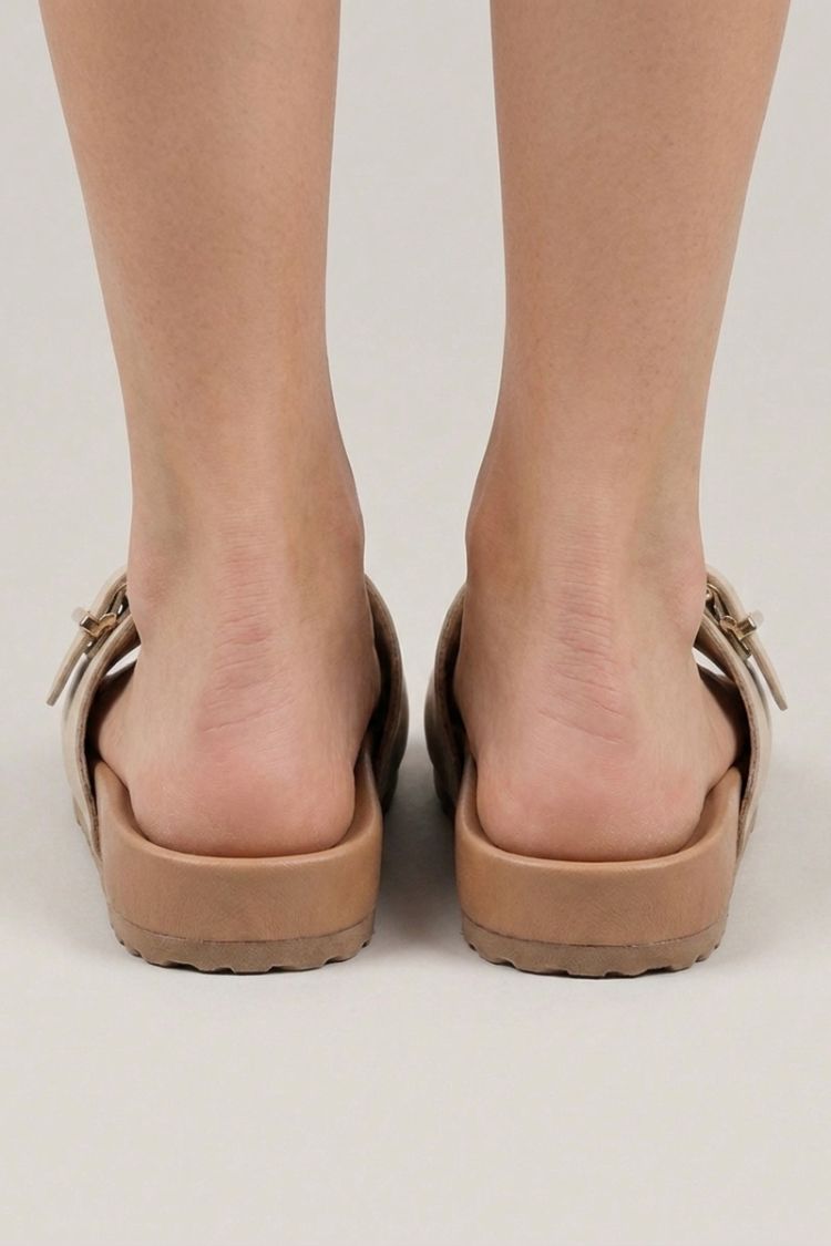Women's Mules with Buckle and Footbed