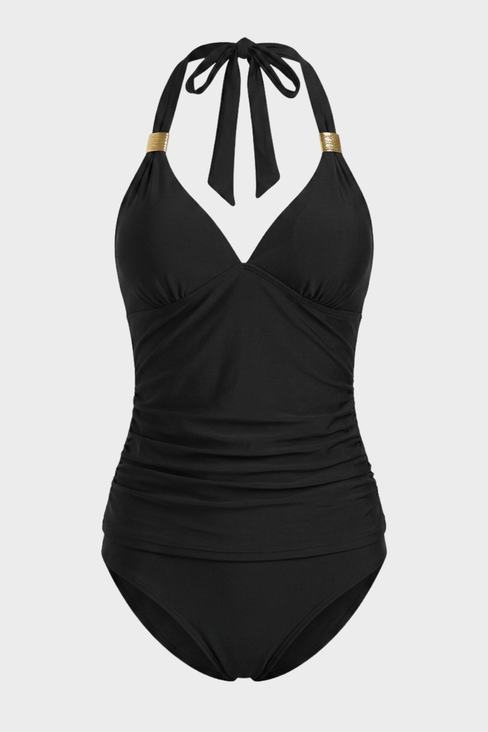 Women's Halter One-Piece Swimsuit | Ring Detail
