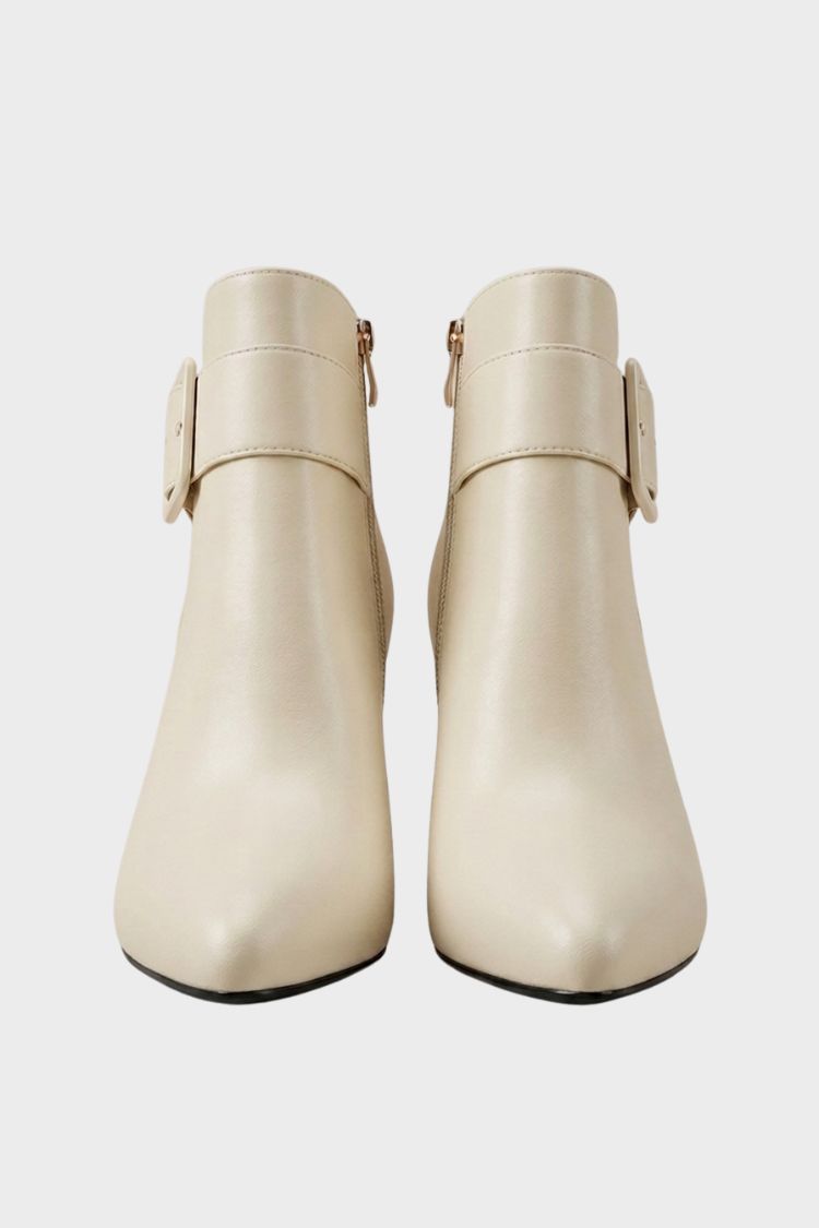 Women's Pointed Ankle Boots | Buckle Strap