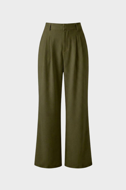 Wide-Leg Trousers for Women with High Waist