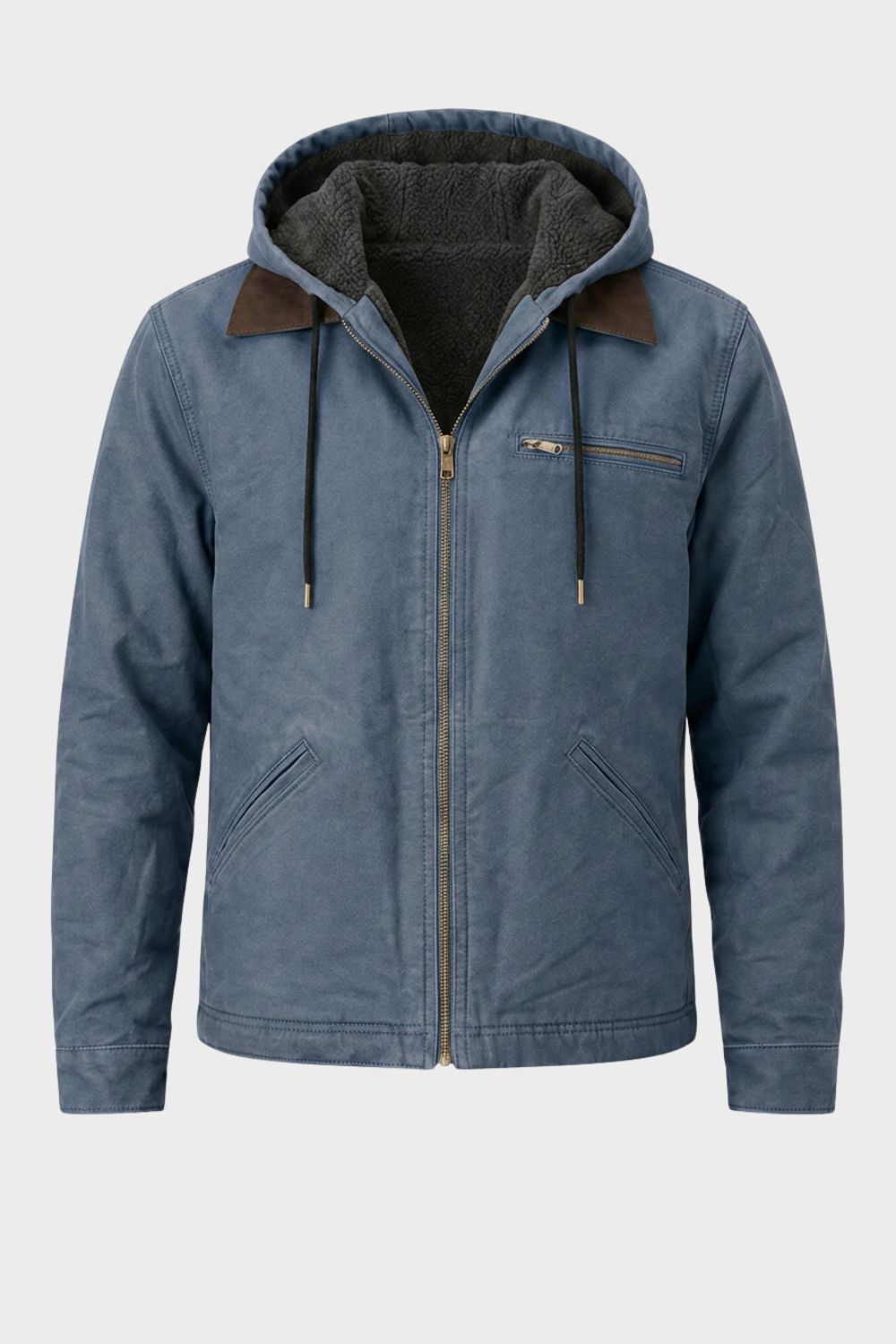 Men's Hooded Utility Jacket | Zip Front