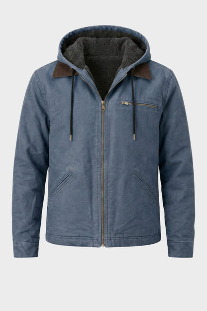 Men's Hooded Utility Jacket | Zip Front